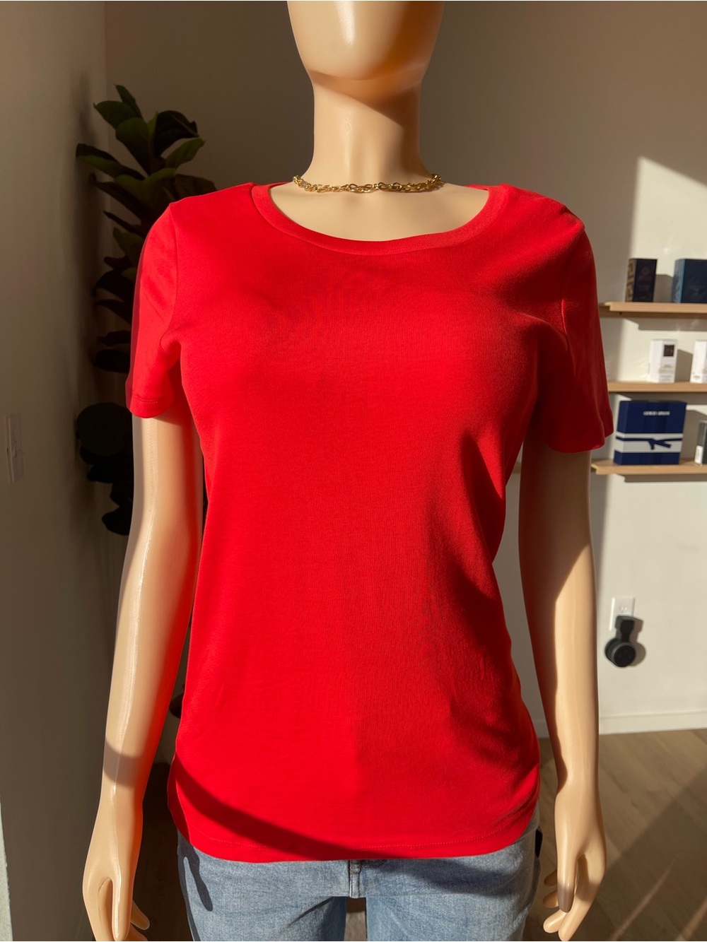 Everyday Red Crewneck Short Sleeve Tee